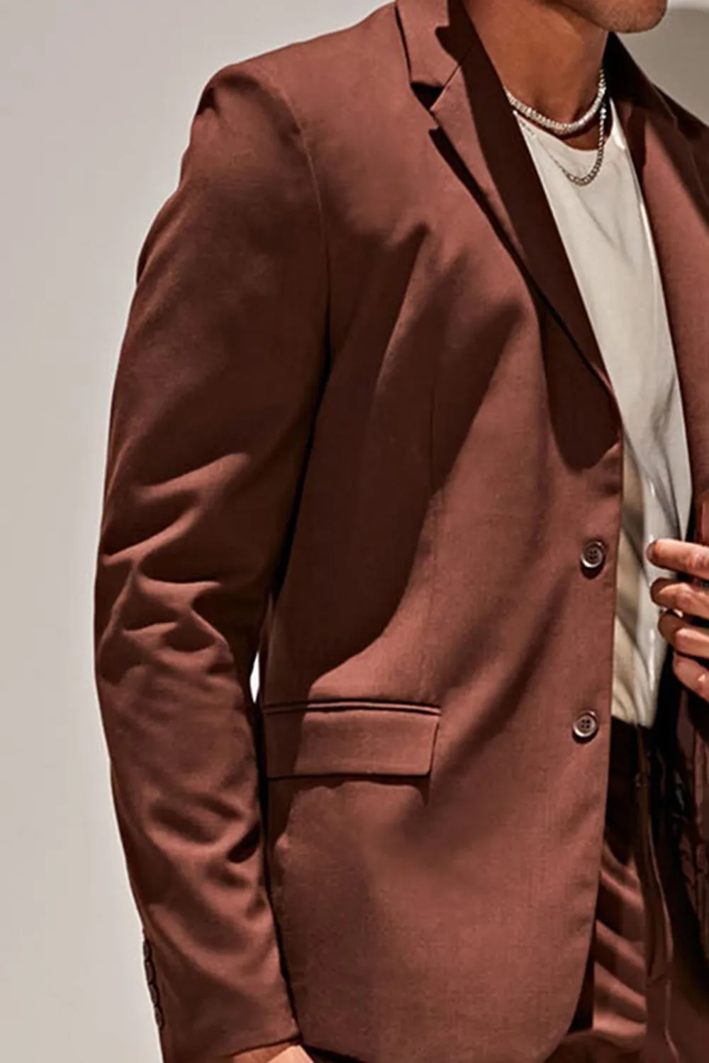 The Modern Stretch Suit Jacket - Brown