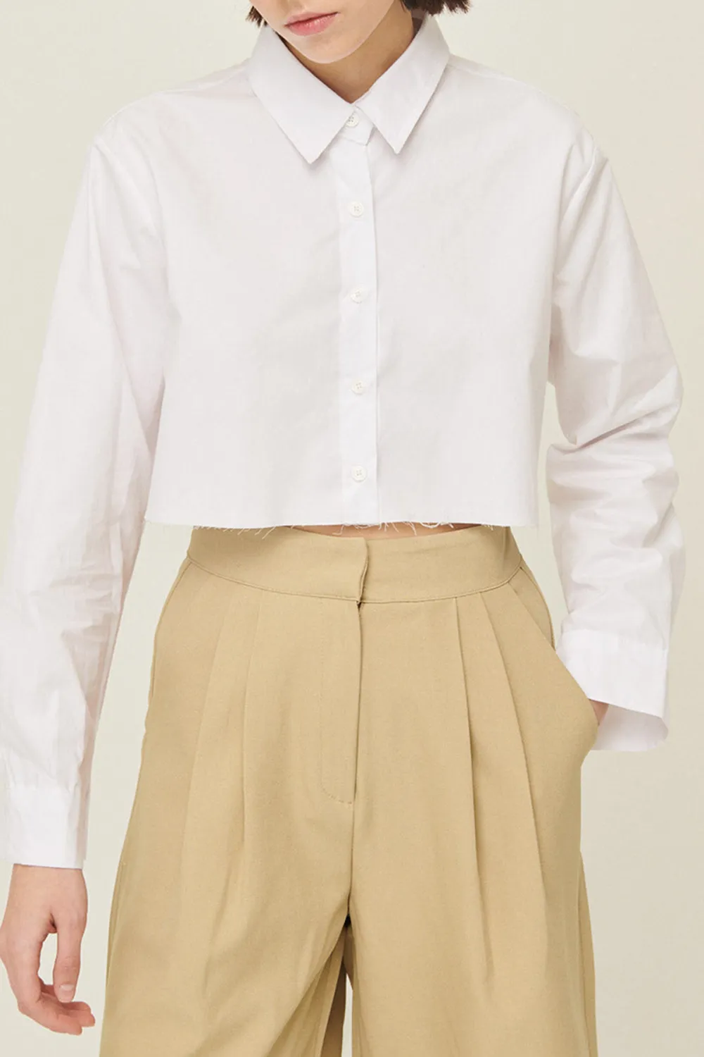 Suzan Frayed Hem Shirt