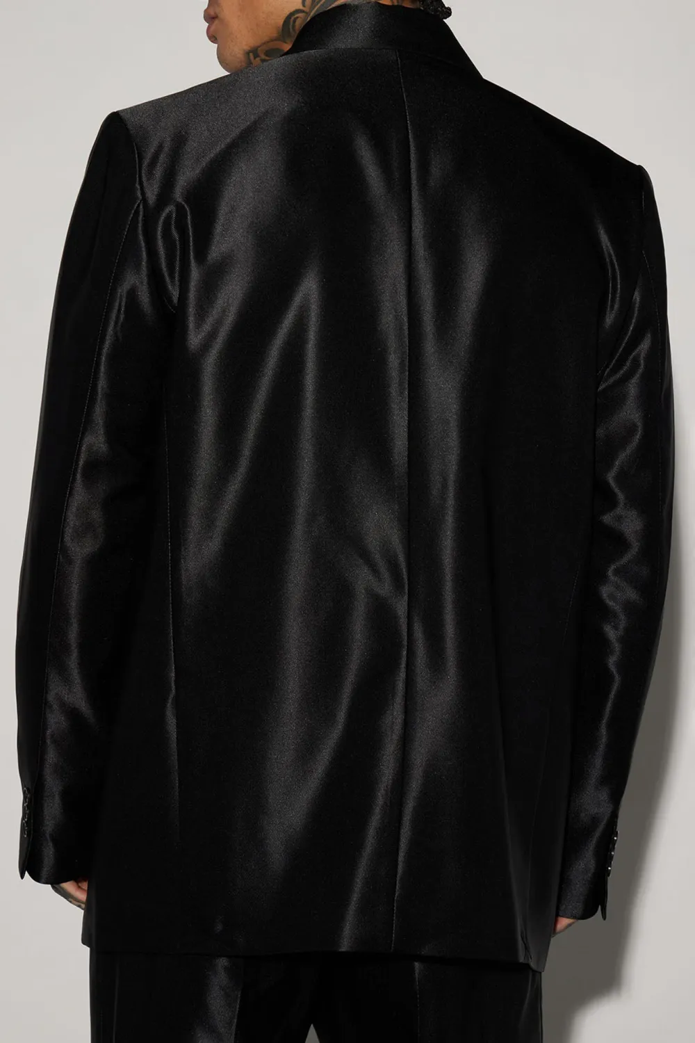 Call On Me Boxy Double Breasted Suit Jacket - Black