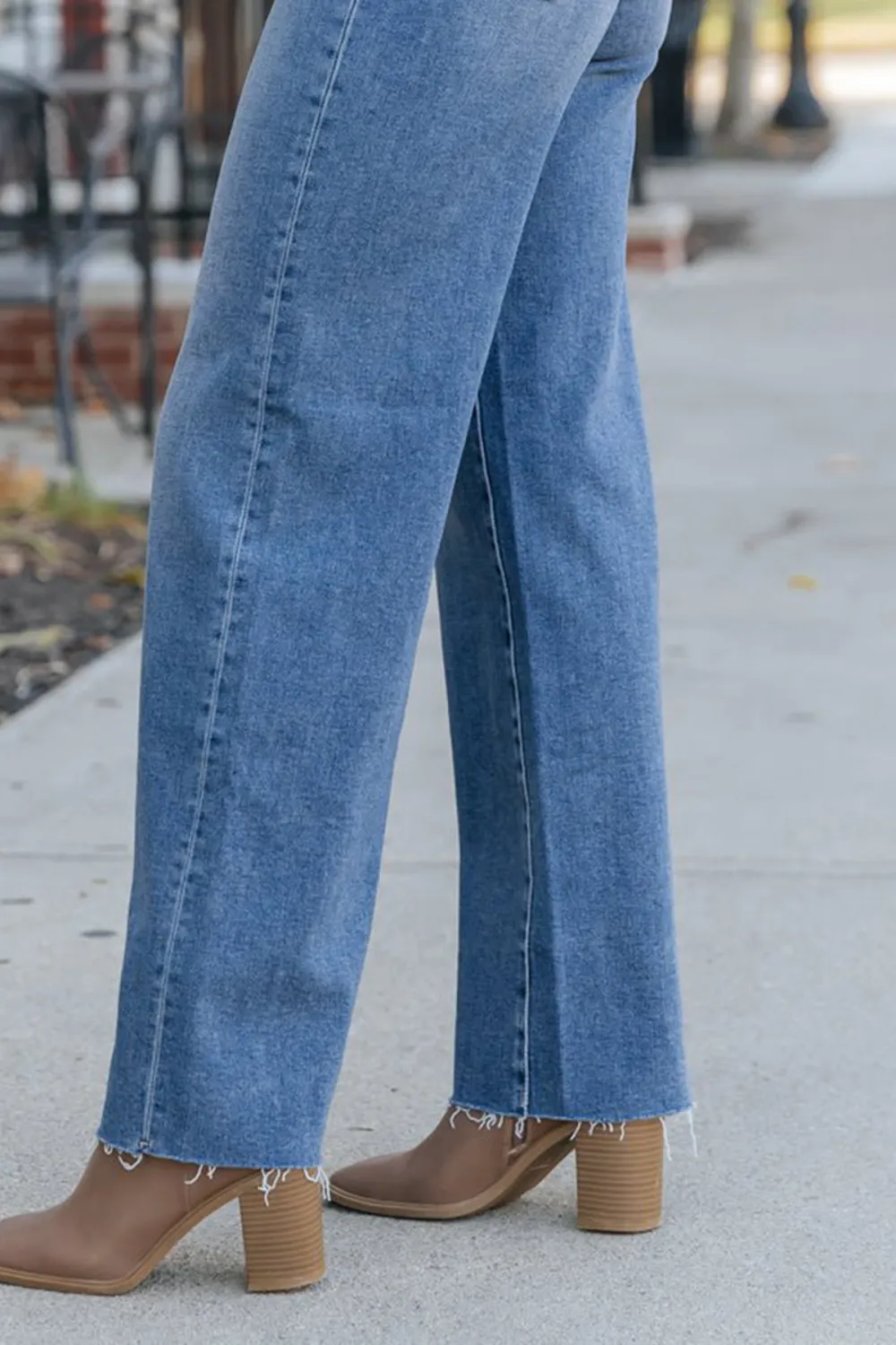 Hidden Medium Wash Dad Jeans