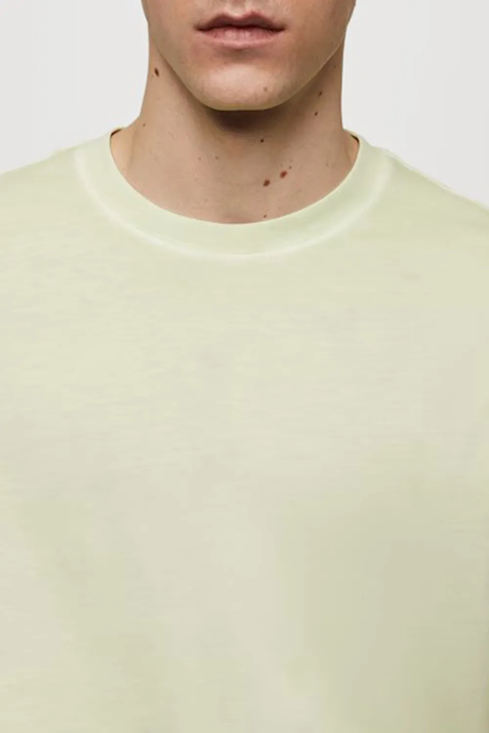 Round-Neck Ribbed Finish T-Shirt