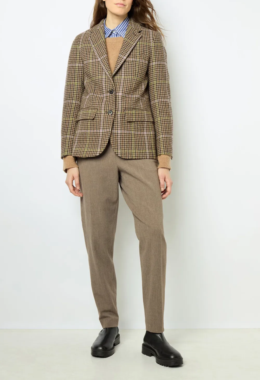 Brown Plaid Blazer