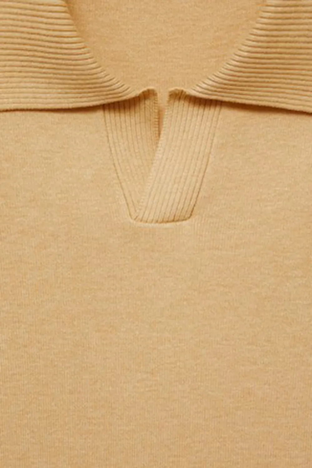 Textured knitted cotton polo shirt