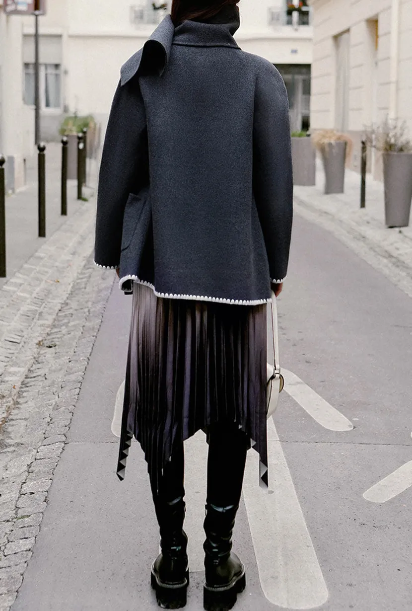 Calla Pleated Skirt - Shadow