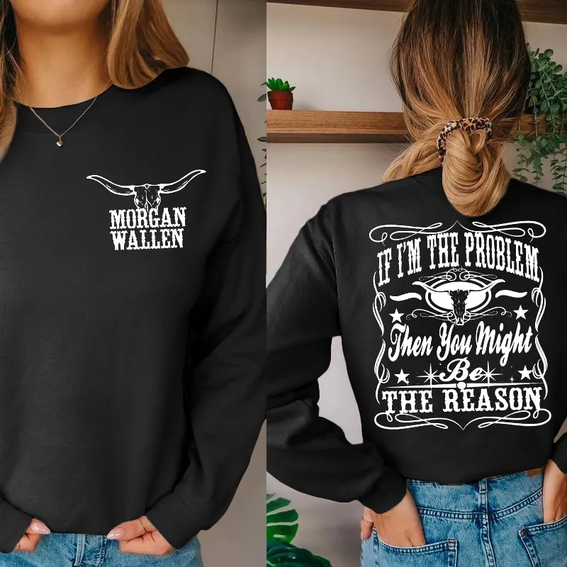 I'm Thee Problem, Country Music Merch, W@llenn2 Sides Hoodie, Country Fans Top, Whiskey Unisex Sweater Pullover Tee
