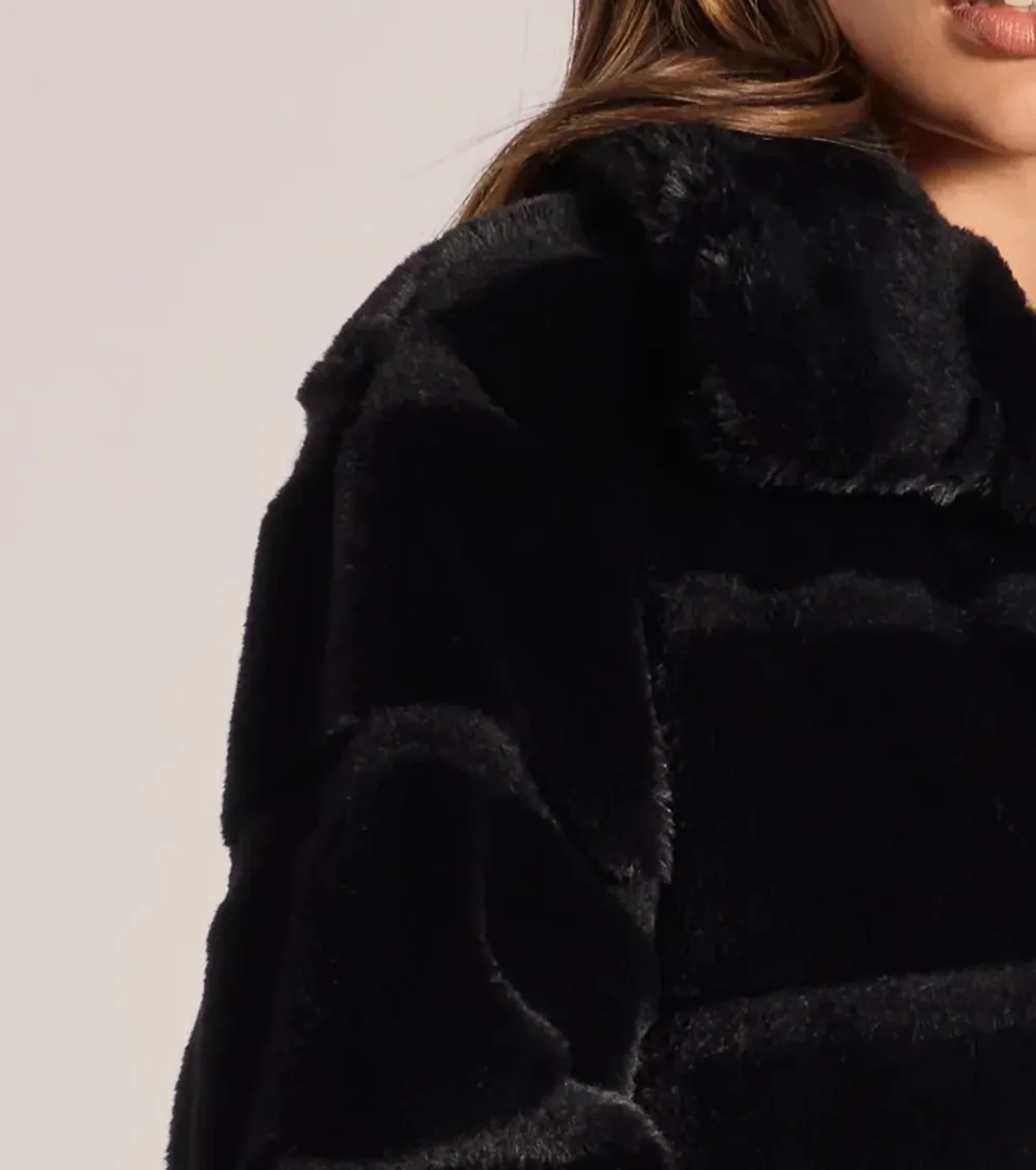 Timeless Glam Faux Fur Trench Coat