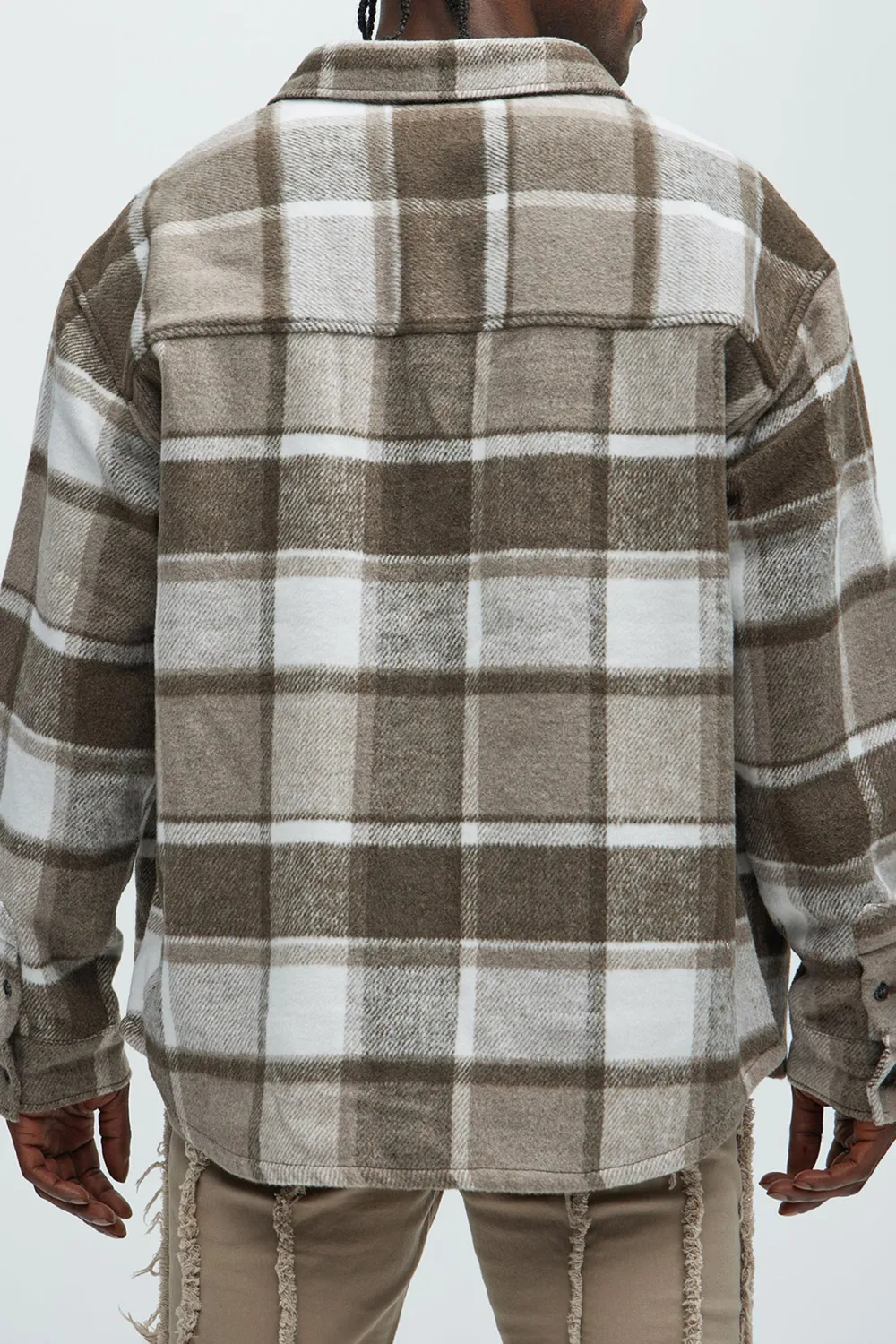 Wanted Plaid Shacket - Brown