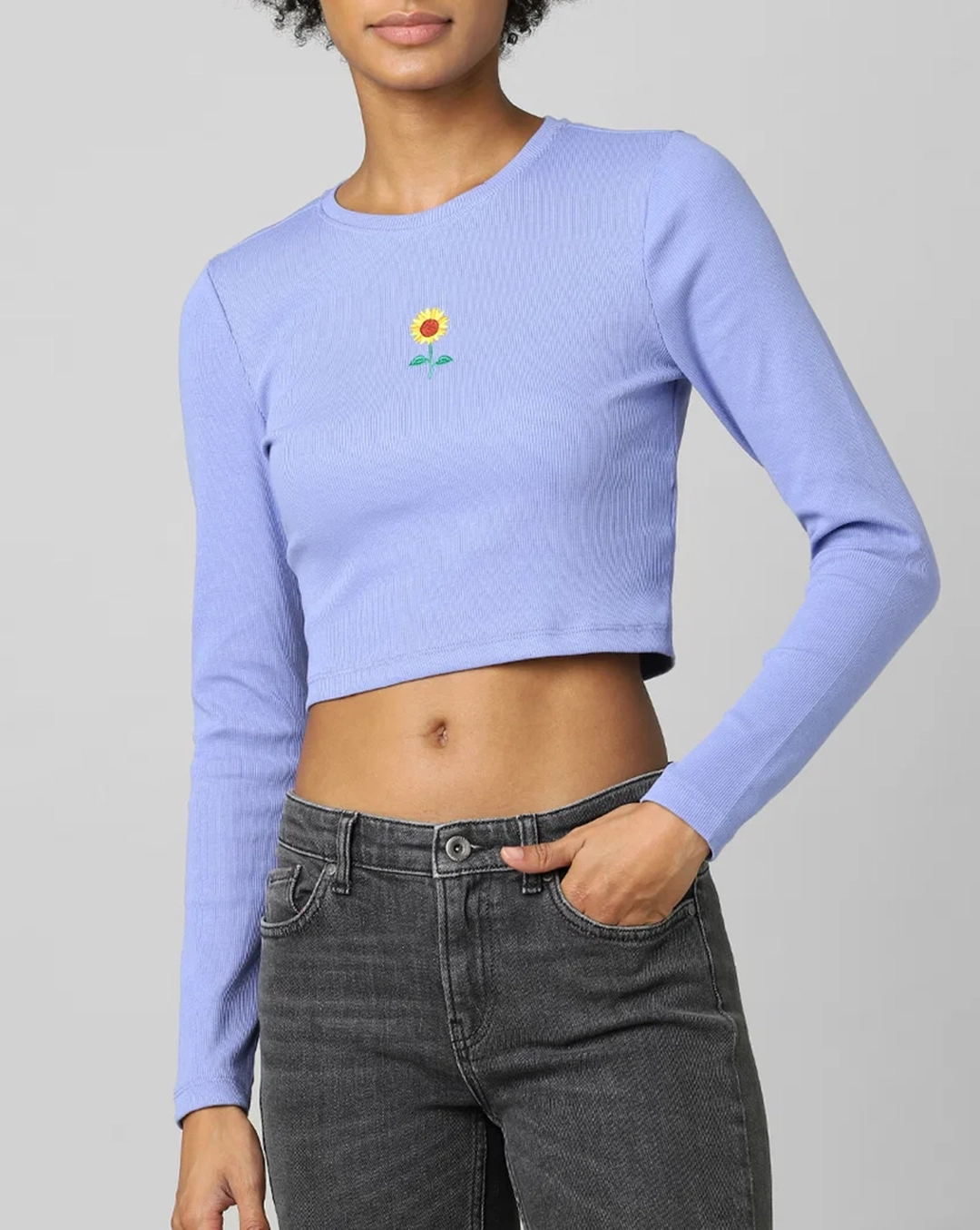 Blue Cropped Top