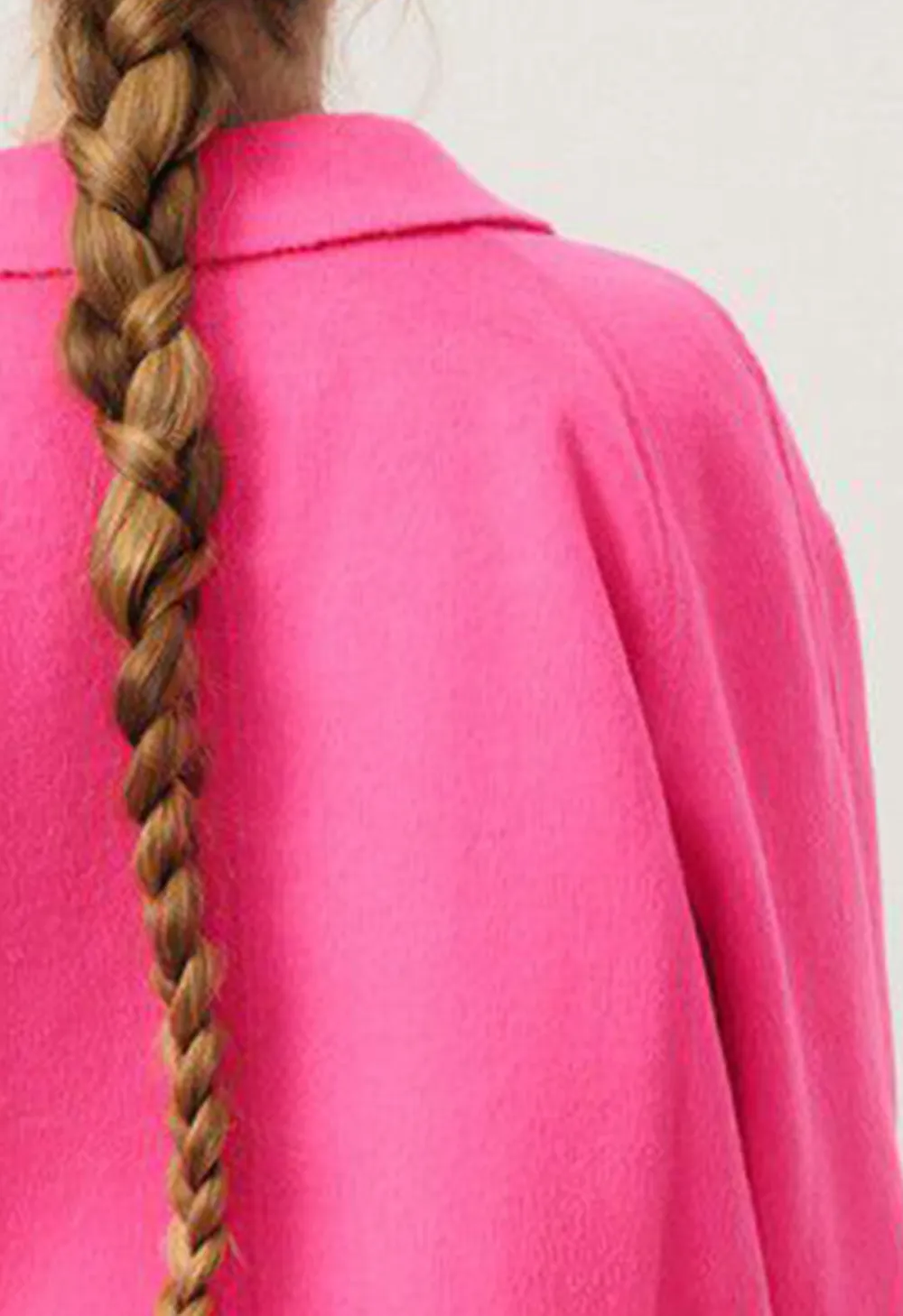 Rose-Fluo Casual Coat