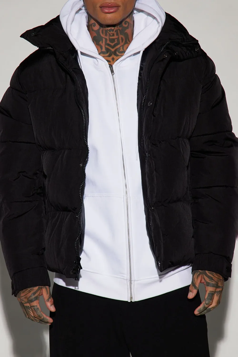 Fairmont Nylon Puffer Jacket - Black