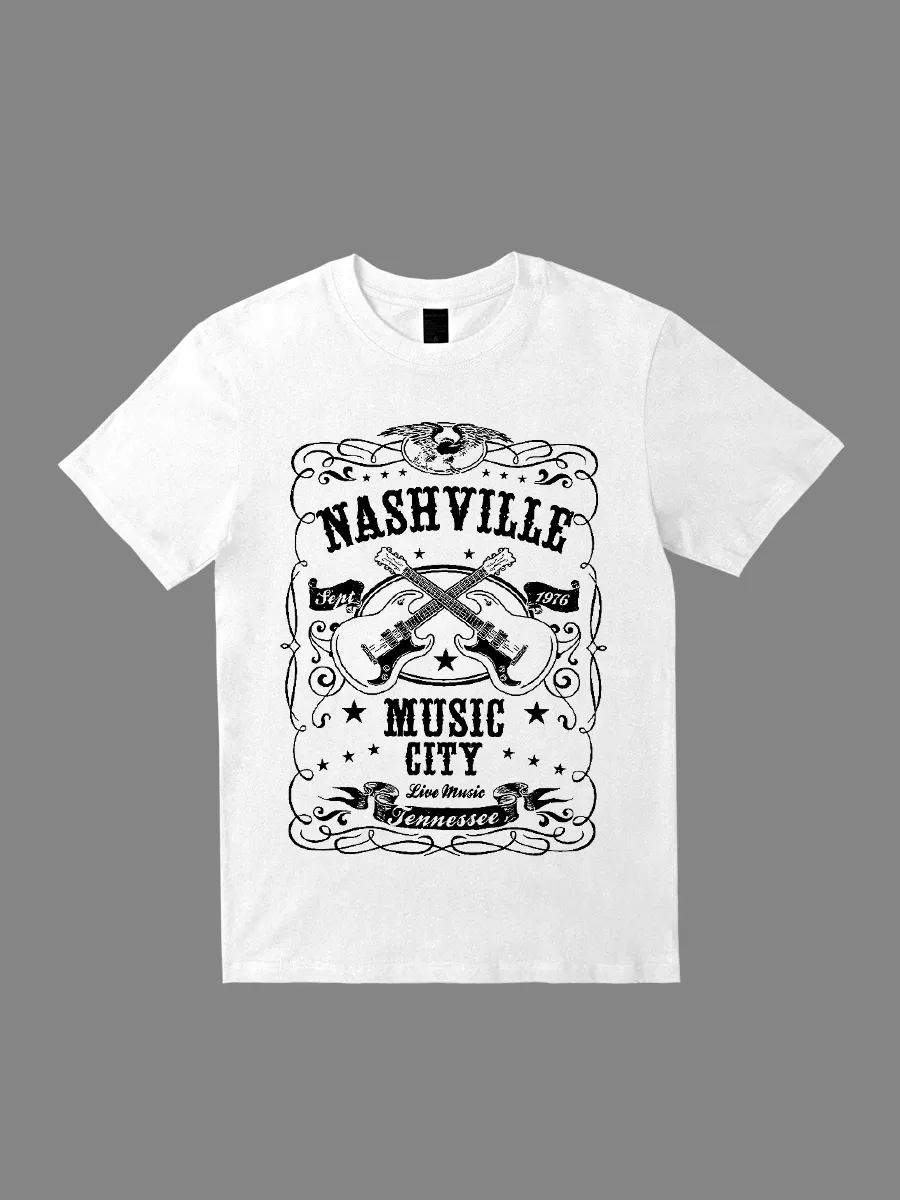 Retro rock guitar, retro country music enthusiast T-shirt