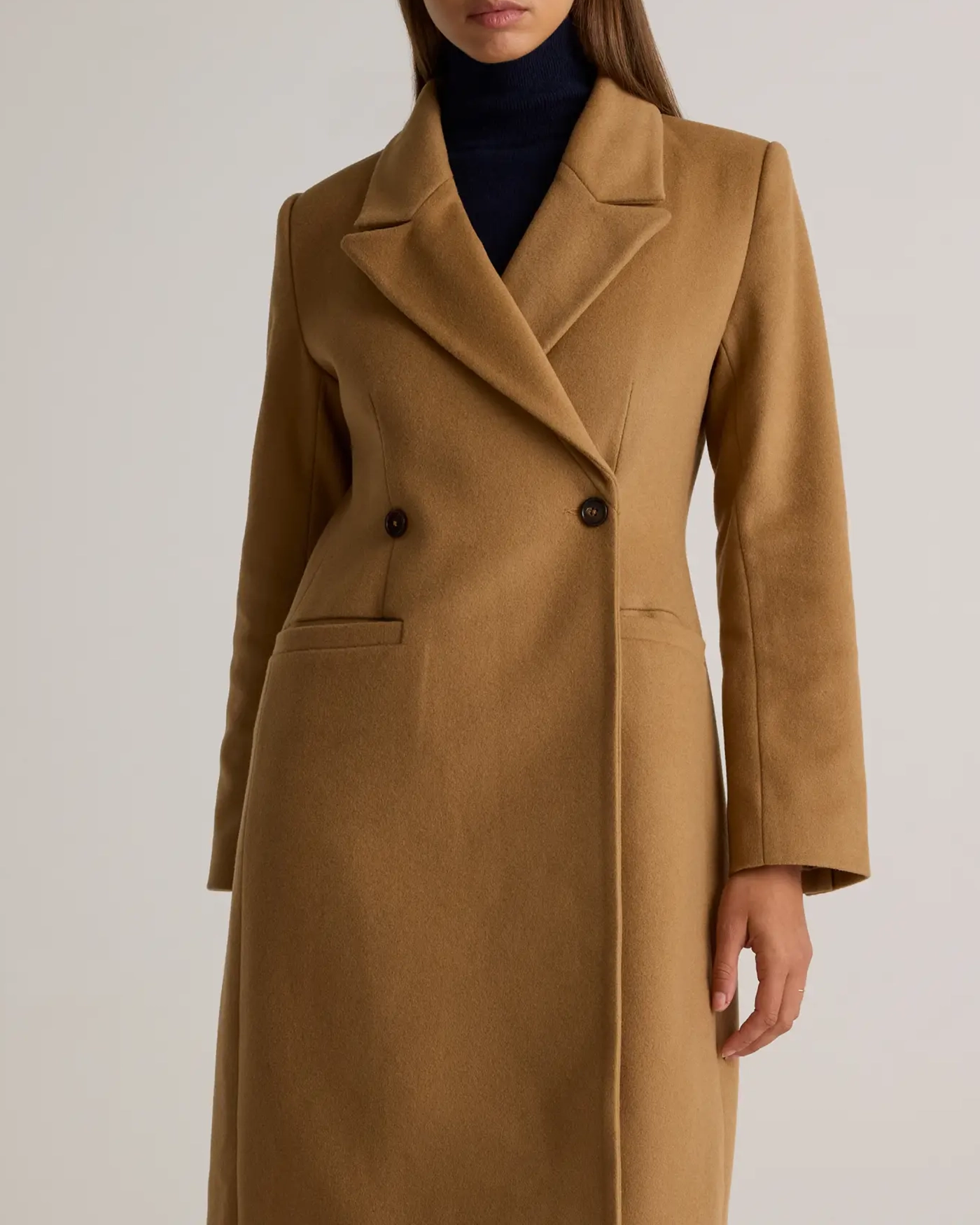 Slight Stretch Italian Wool Tailored Coat