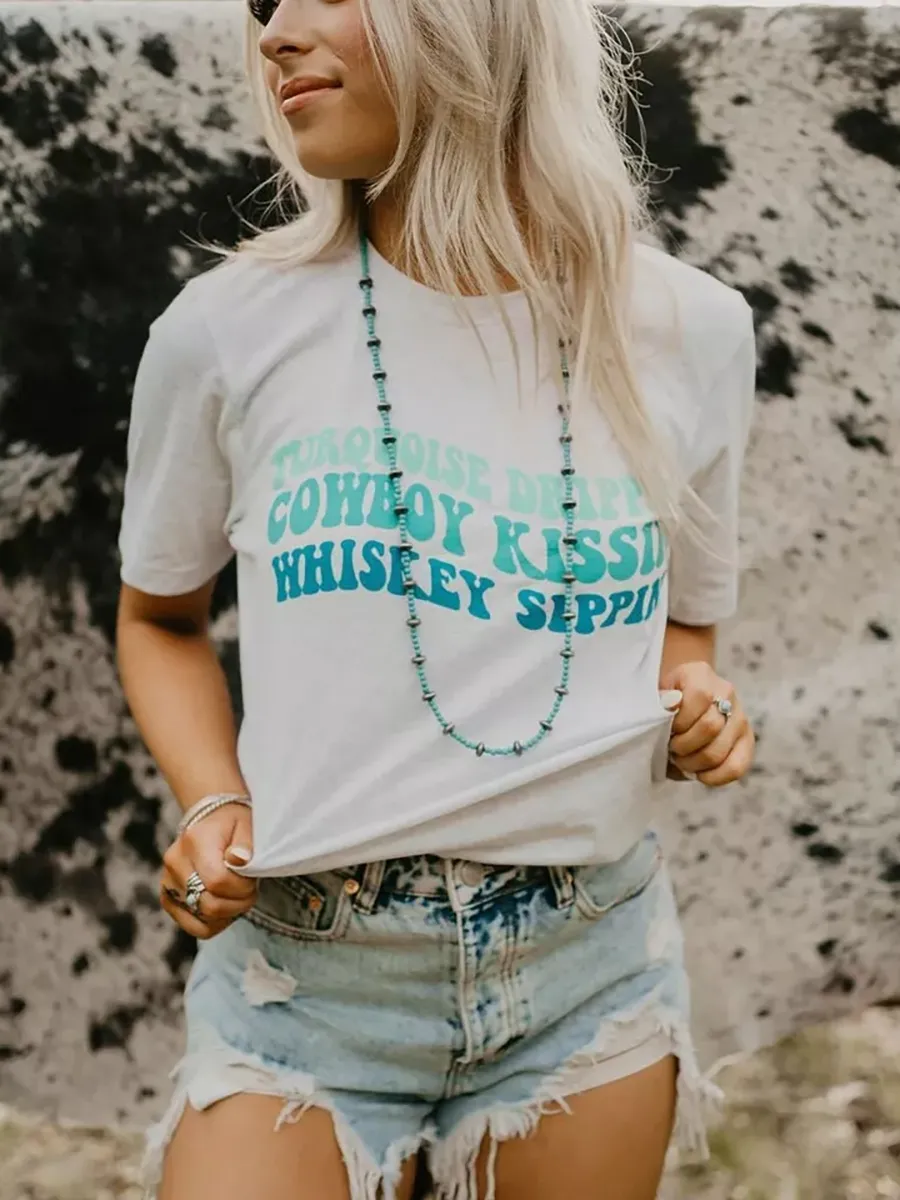 Turquoise Drippin' Tee