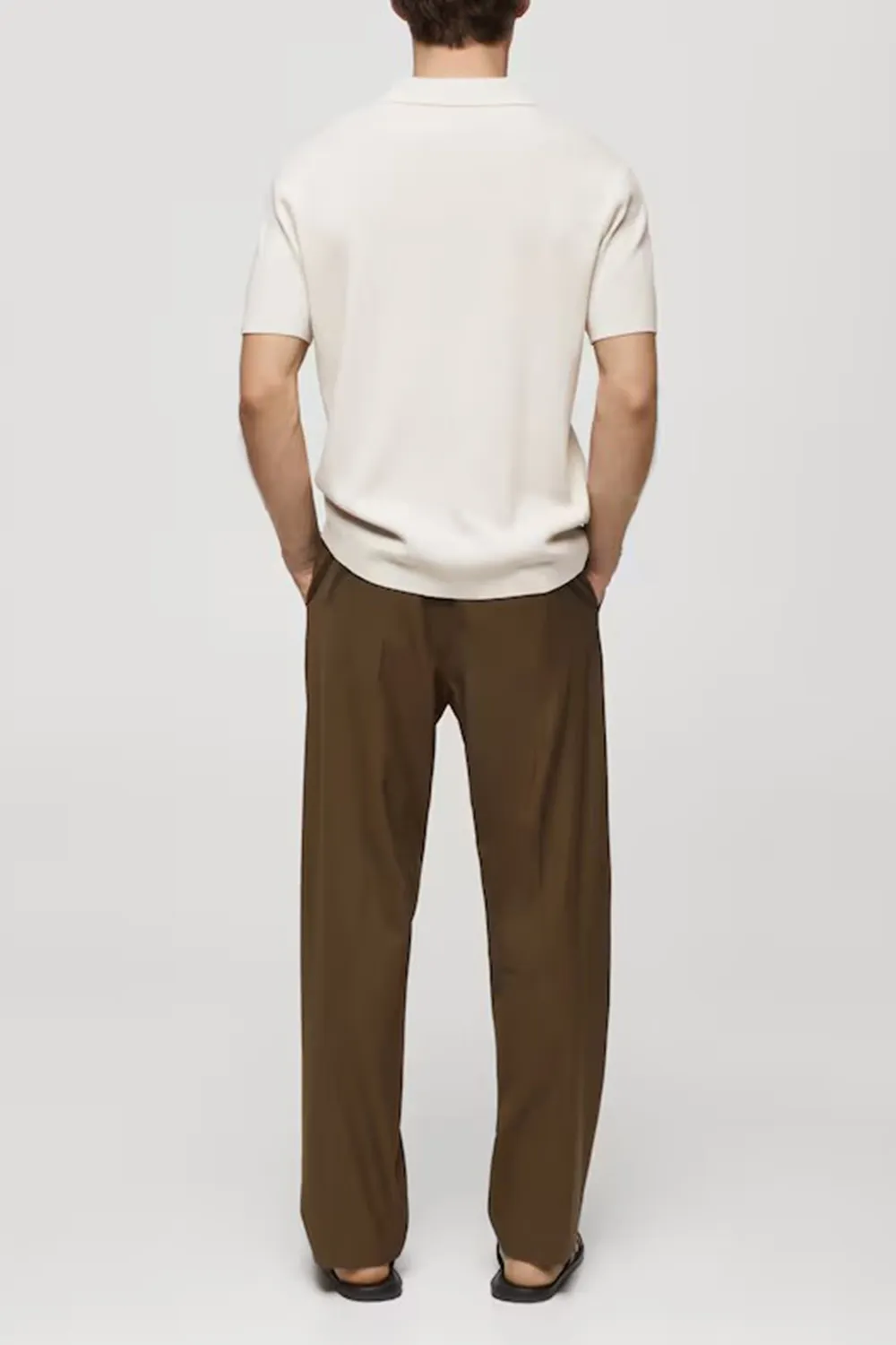 Fine-knit cotton polo shirt