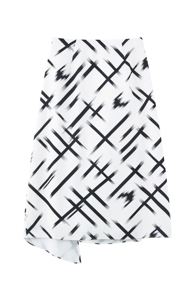 Nola Skirt - Brush Print