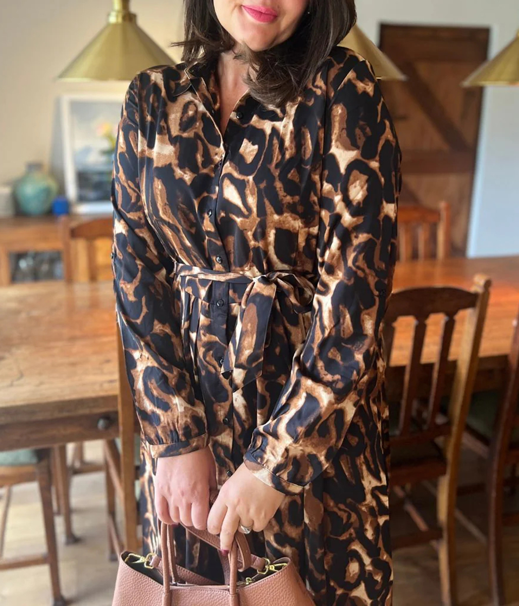 Freya Leopard Print Shirt Dress