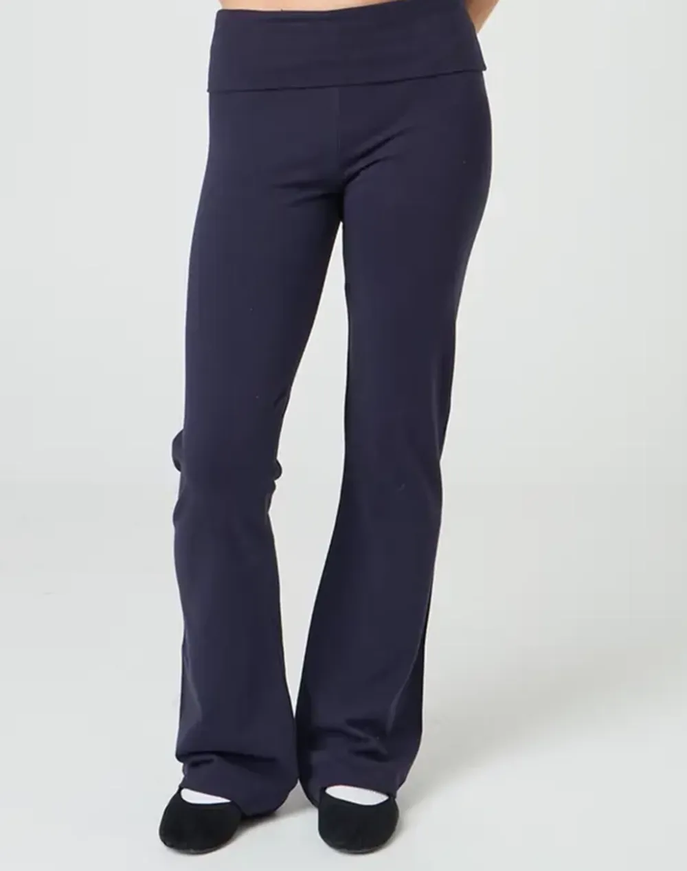 Cotton Foldover Flare Pant