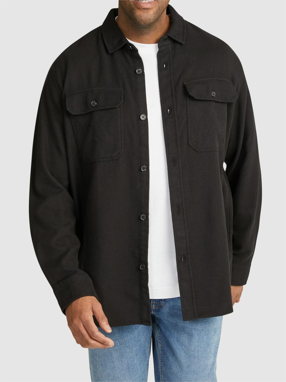 OATMEAL BRAYDON BRUSHED OVERSHIRT