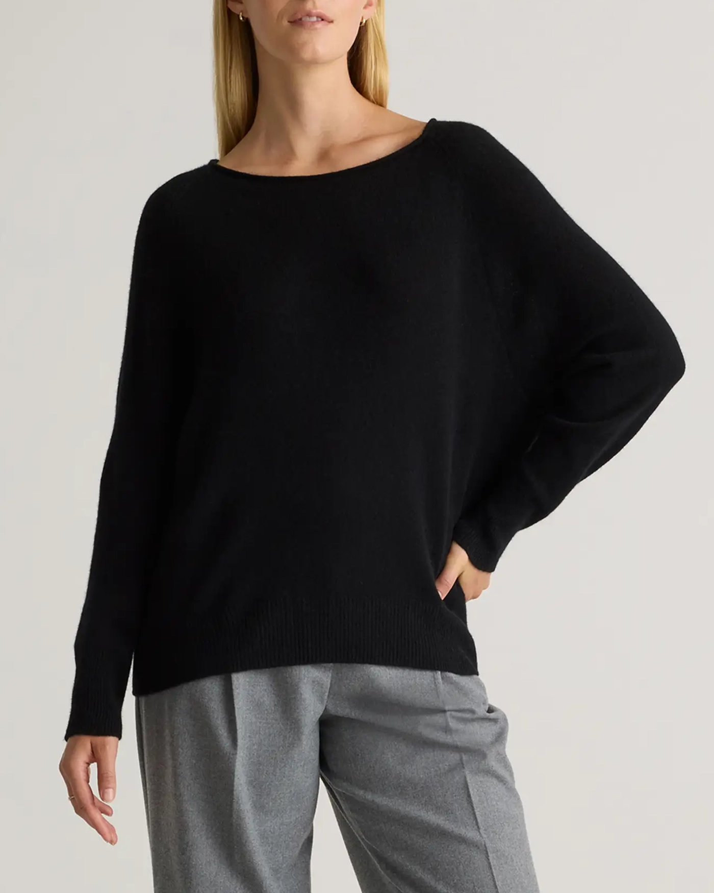 Off Shoulder Design Boatneck Sweater