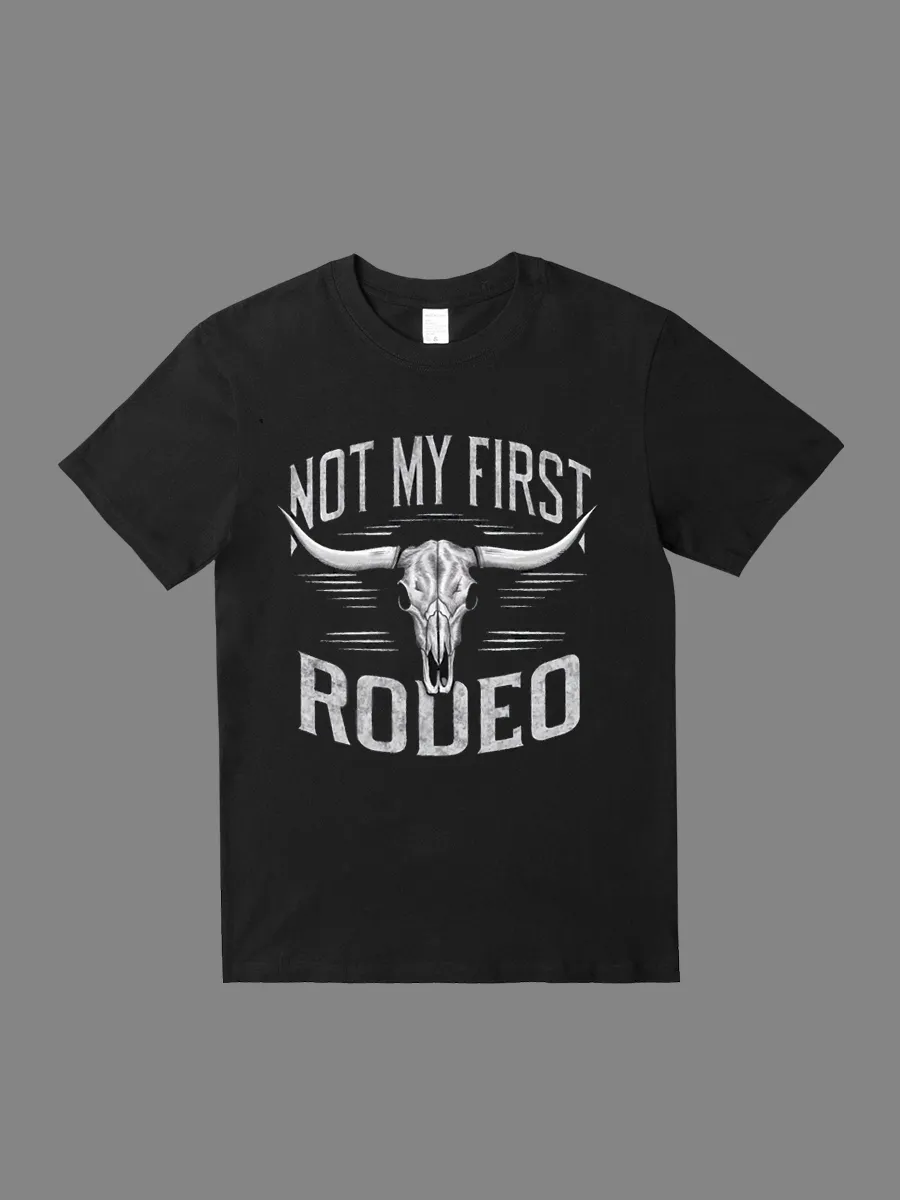 Wild West Retro Skeleton Slogan T-shirt