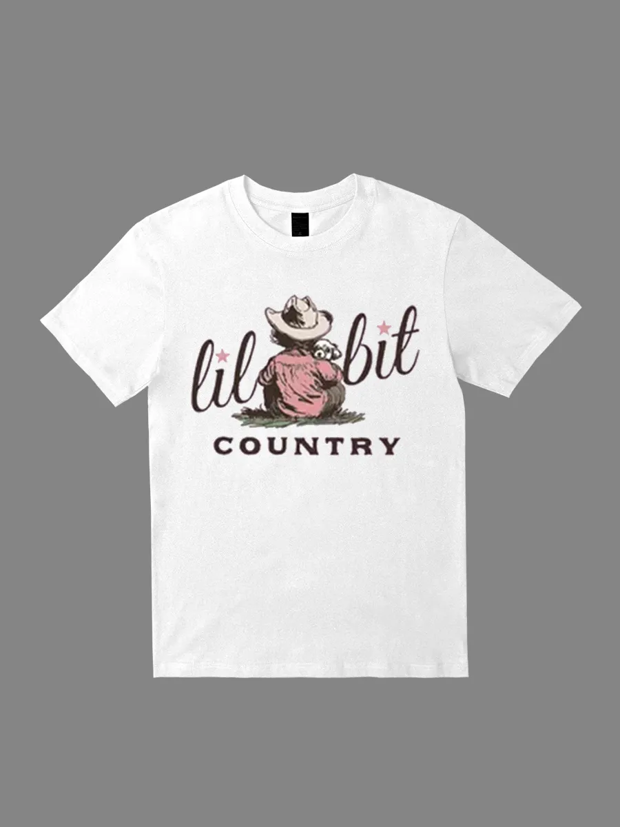 Lil Bit Country Pattern T-shirt