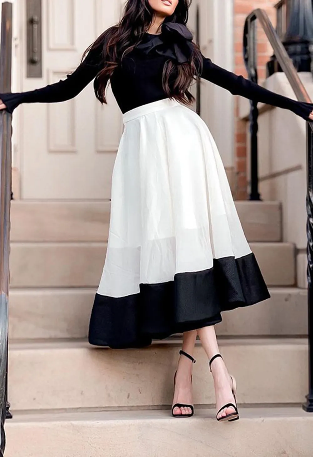 SWING IN THE BREEZE ORGANZA MIDI SKIRT