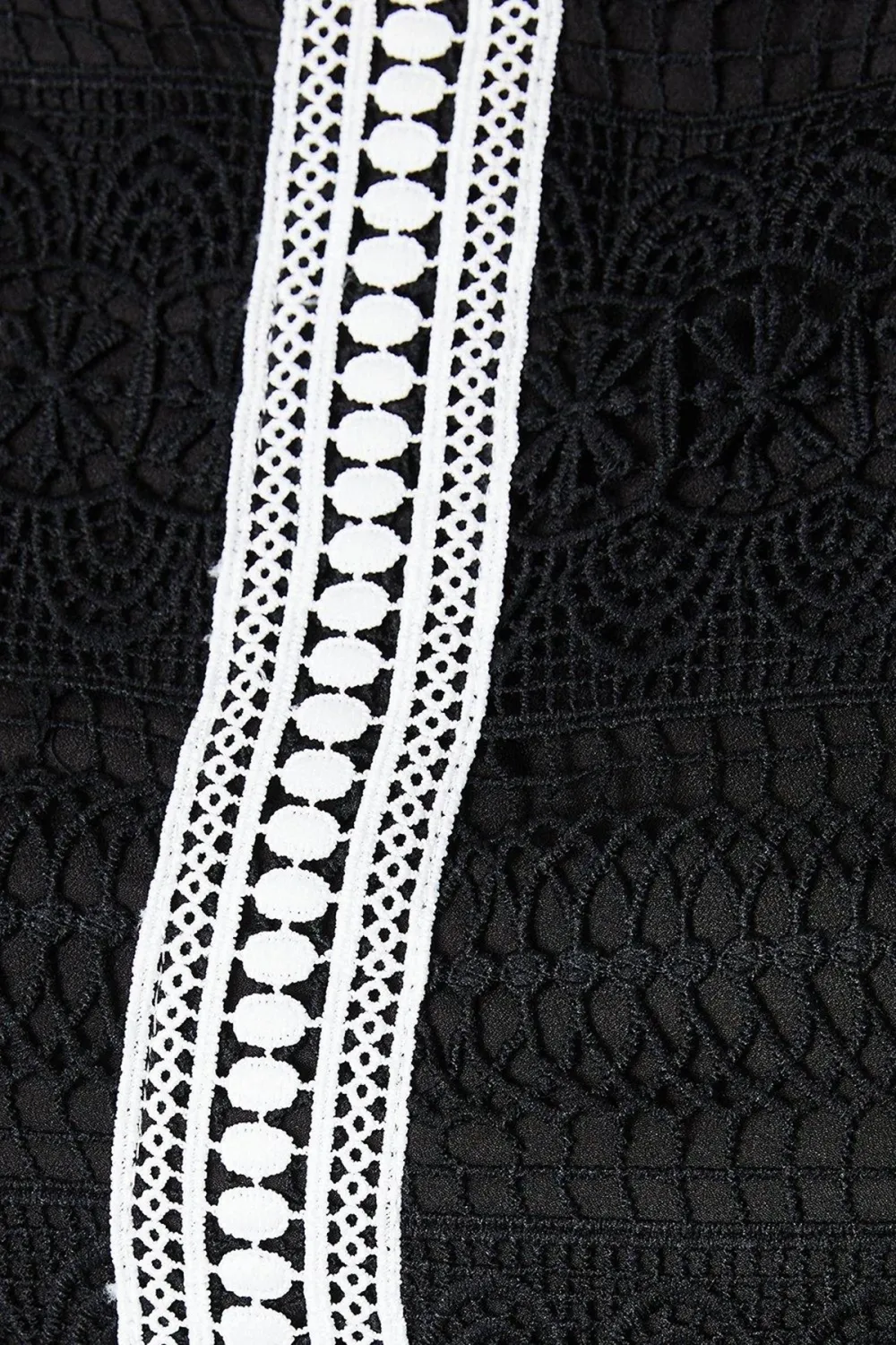 Lace Trim Detail Midi Dress