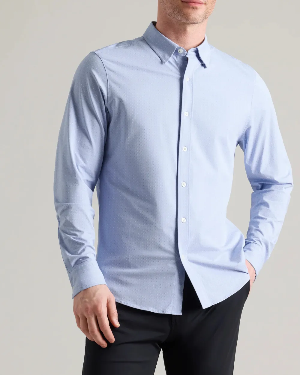 Men's Performance Comfort Long Sleeve Button Down Shirt