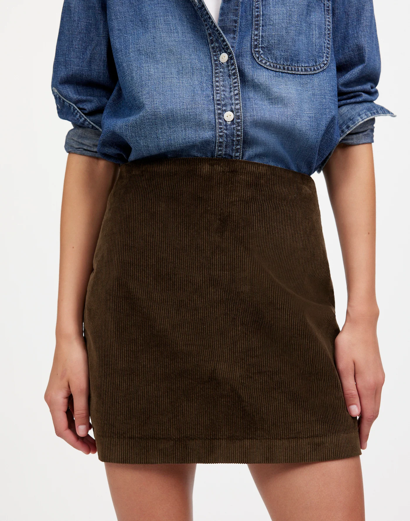 Corduroy Mini Skirt