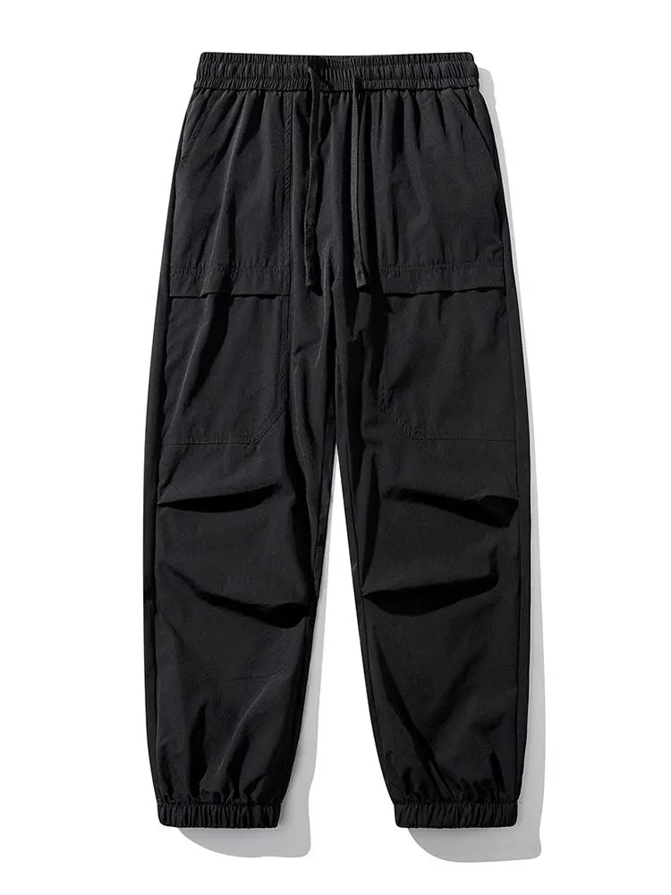 Elastic Waist Parachute Cargo Pants