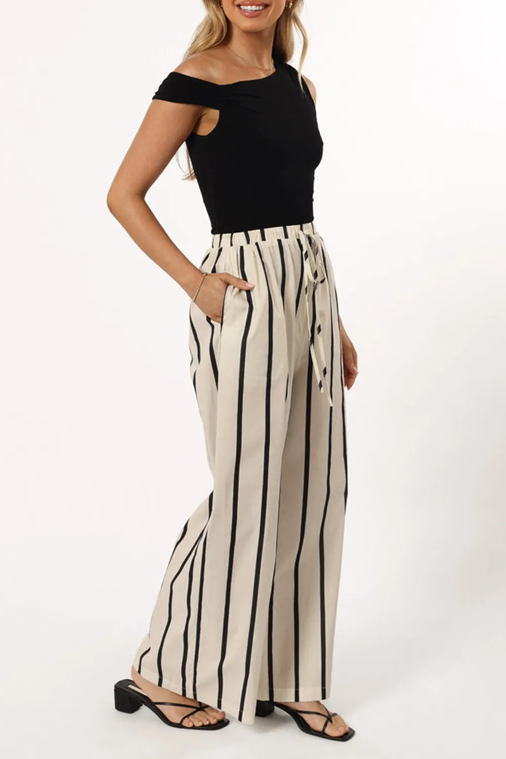 SILVIA PANT - CREAM STRIPE