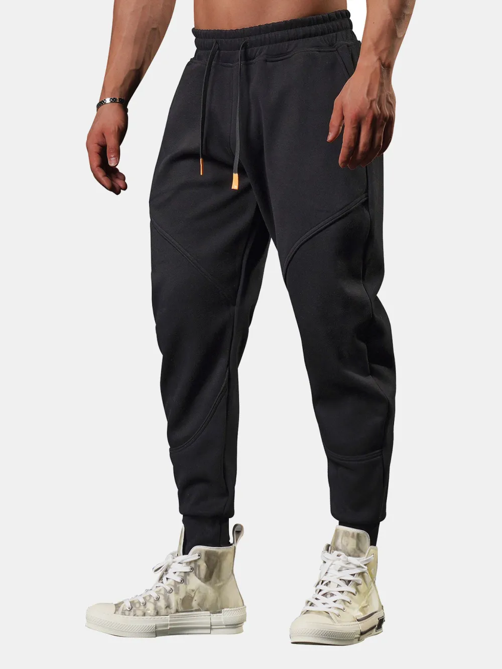 Man Split Cropped Joggers