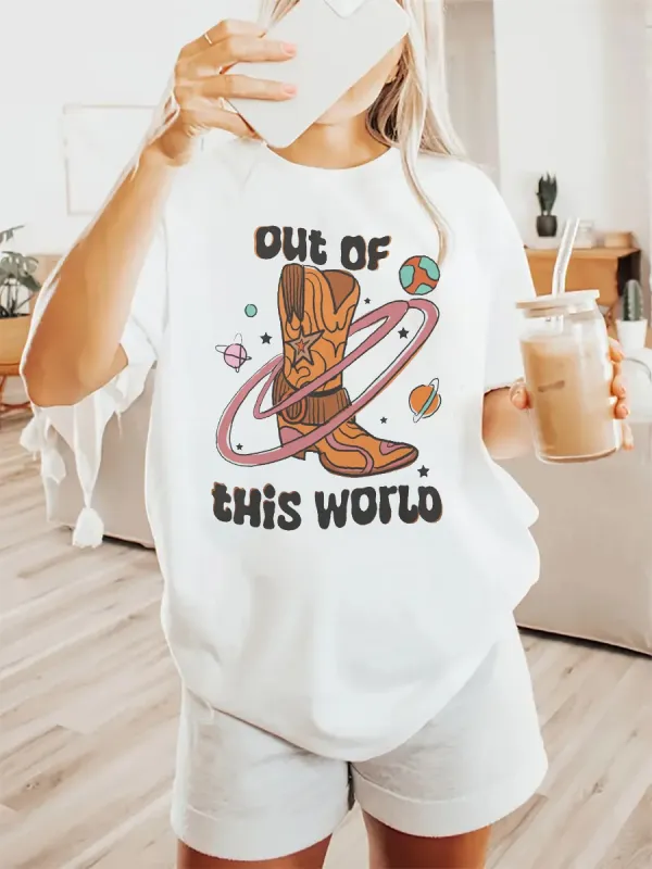 Out Of This World Space Wild West Western T-shirt