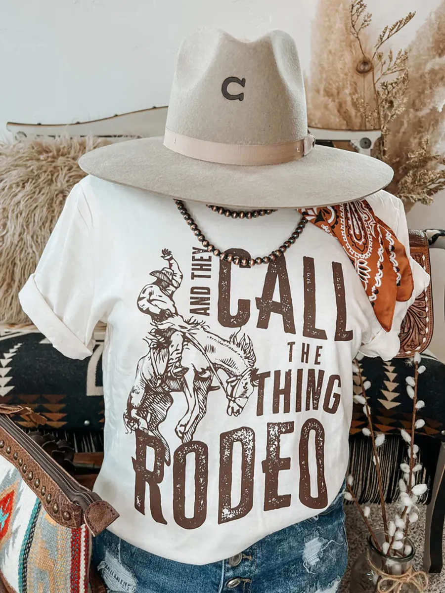 Long live Western Cowboy Printed T-shirt