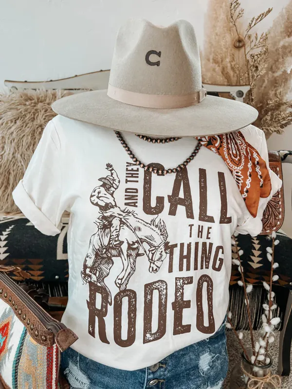 Long live Western Cowboy Printed T-shirt