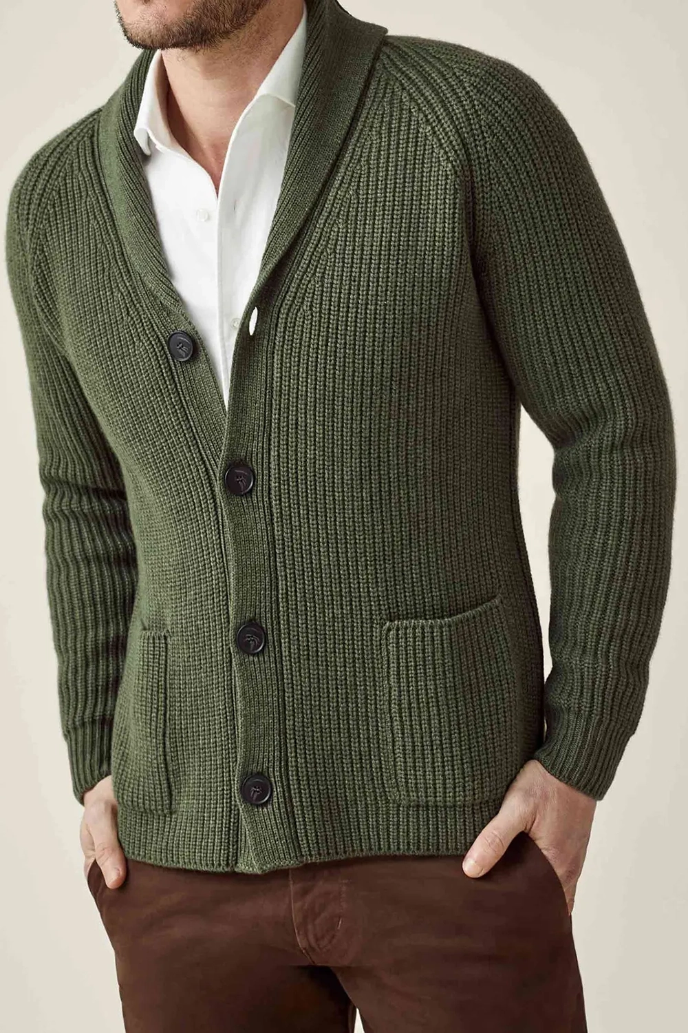 V-Neck Casual Style Shawl Cardigan