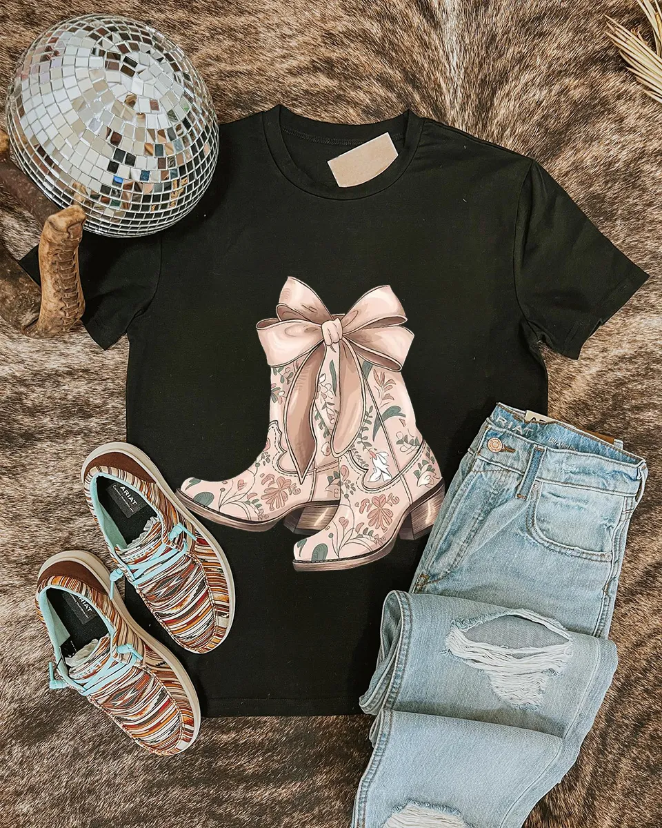 Little Bow Boots Graphic T-shirt