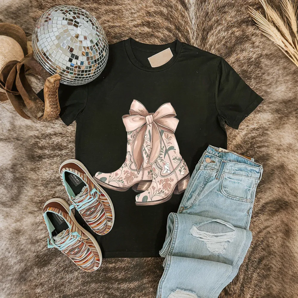 Little Bow Boots Graphic T-shirt