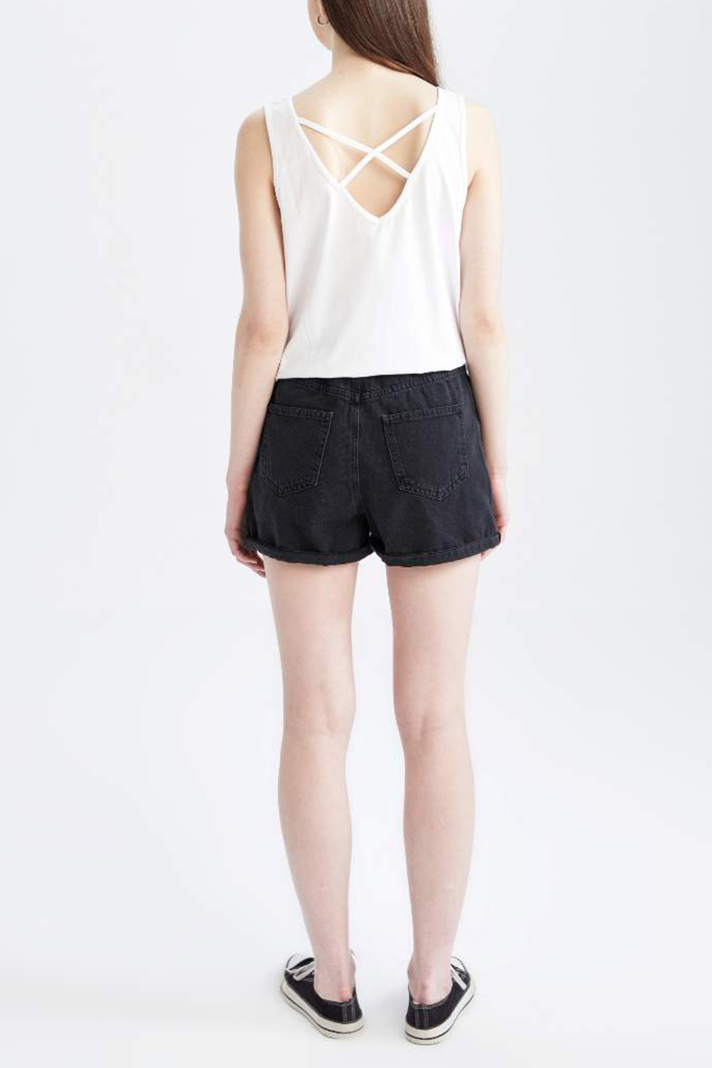 Paperbag Fit Mini Jean Short