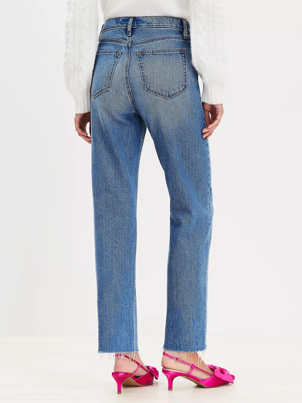 Sparkle Fresh Cut High Rise Straight Jeans in Classic Mid Wash