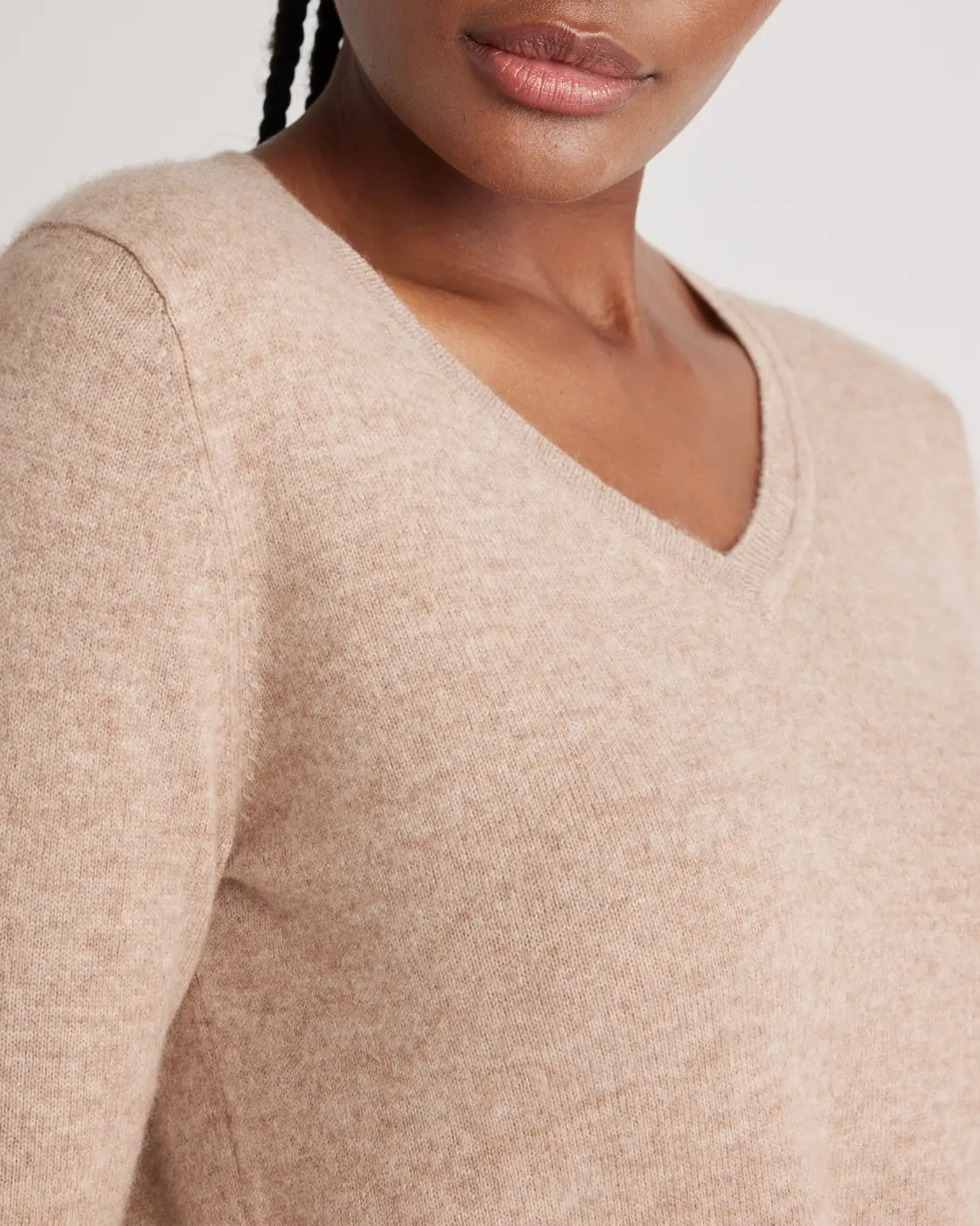 V-Neck Mongolian Cashmere Sweater