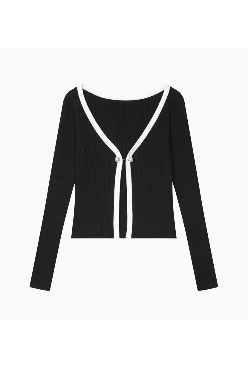 Sonnet Pearl Cardigan - Black