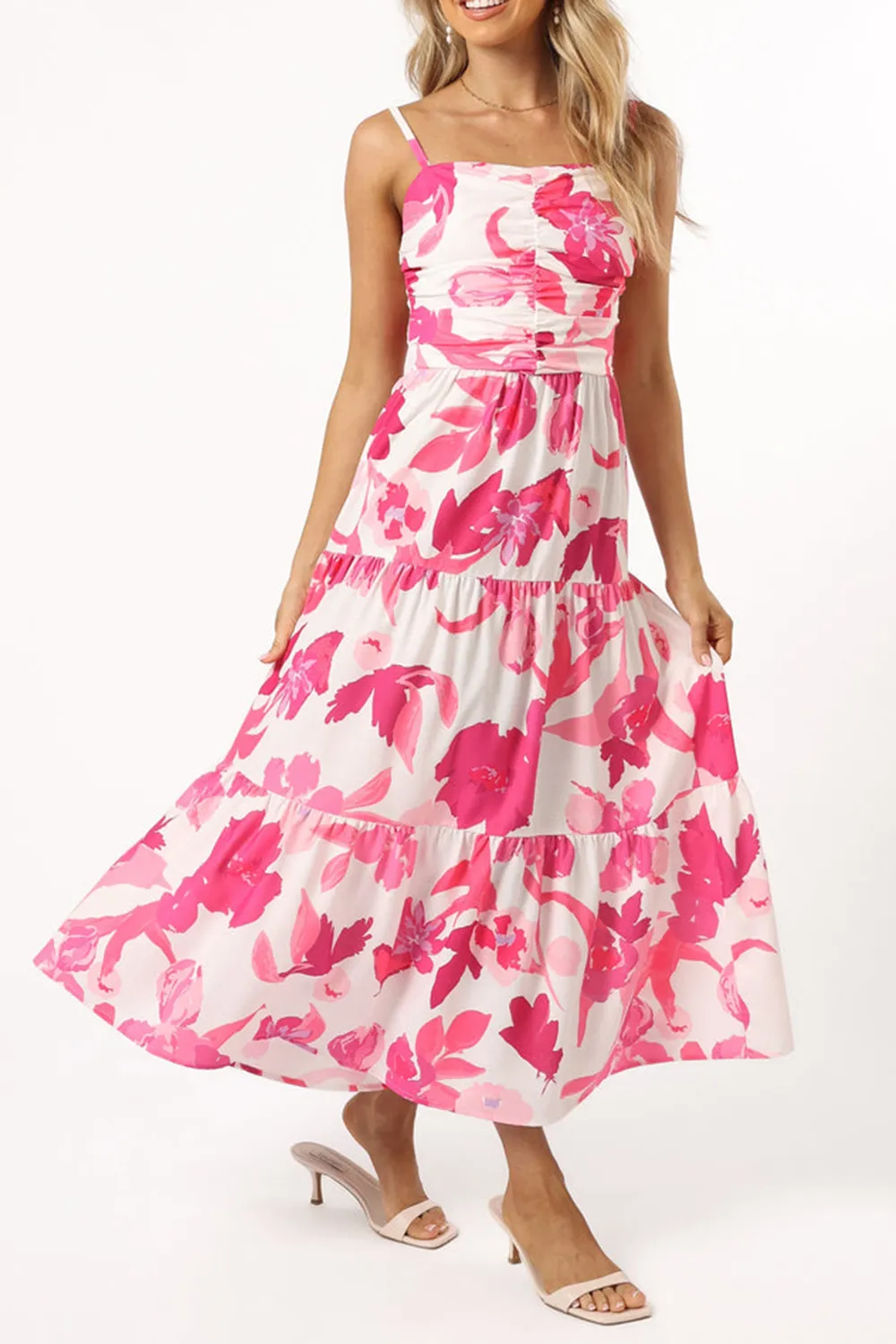 MONIKA MAXI DRESS - PINK FLORAL