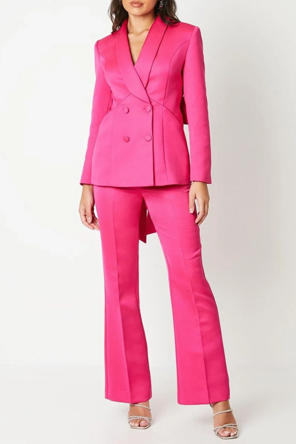 Bow Back Tailored Satin Blazer