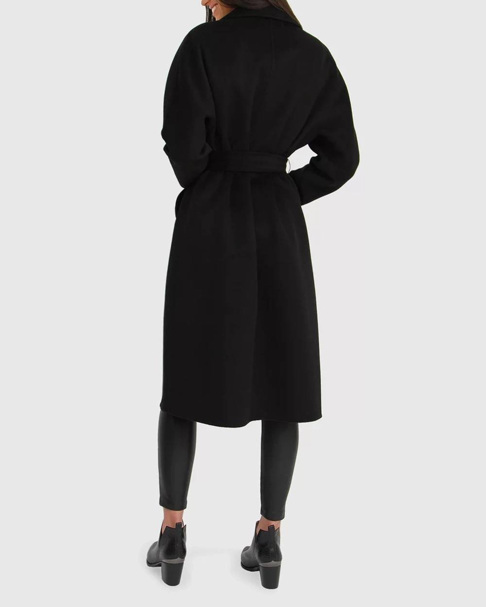 Boss Girl Double-Breasted Lined Wool Coat