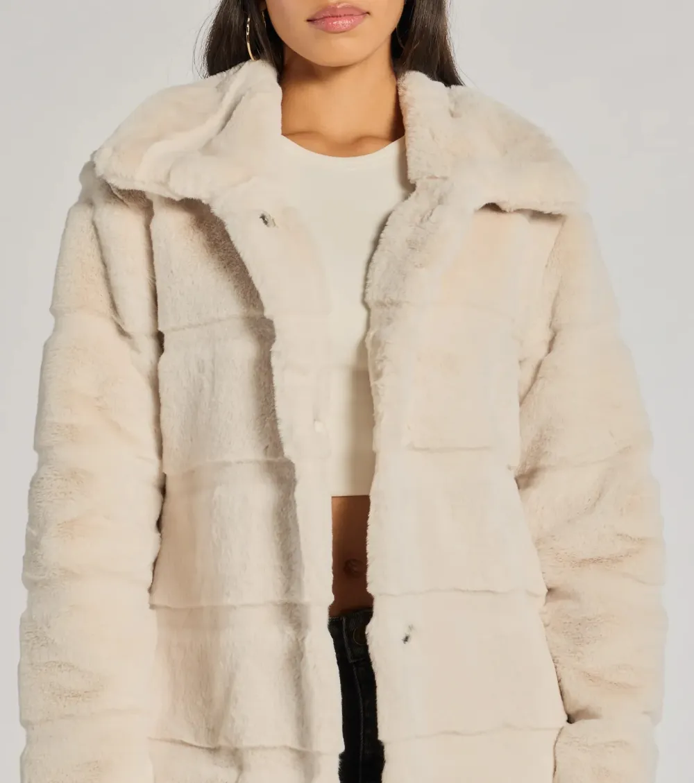 Timeless Glam Faux Fur Trench Coat