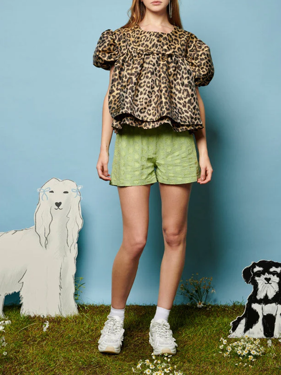 Lola Leopard Jacquard Top