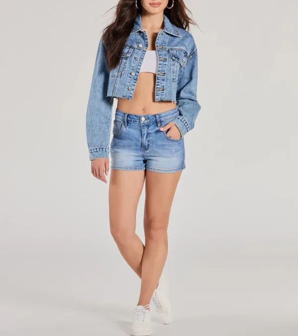 Keep Groovin' Crop Denim Jacket