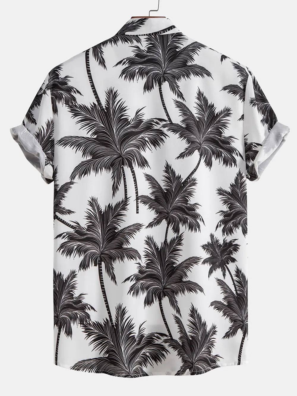 Palm Tree Print Button Up Shirt