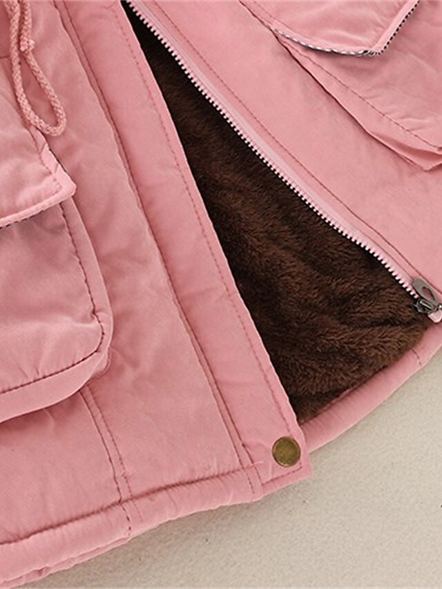 Women's Winter Coat Fleece Lined Parka Thermal Warm Windproof Puffer Jacket with Pocket Hooded Heated Jacket Fall Outerwear Drawstring Outdoor Street Fashion Casual Outerwear
